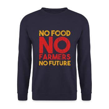 Pas d'agriculteur Pas de nourriture Pas de futur agriculteur - Sweat-shirt Unisexe - marine - Devant - Alina (178cm) & Michal (187cm)