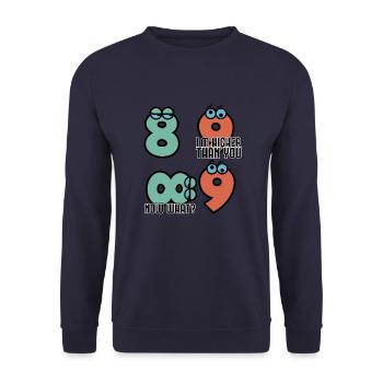 Ingenieur Mathematiker Witz Lustig - Unisex Pullover - Navy - Vorne - Alina (178cm) & Michal (187cm)