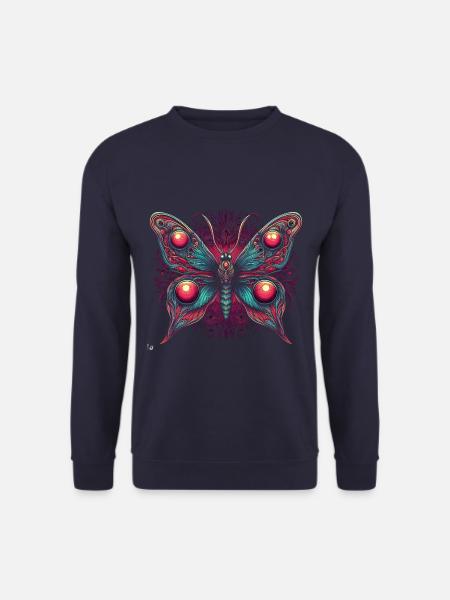 Scary butterfly with skull - Unisex Sweatshirt - navy