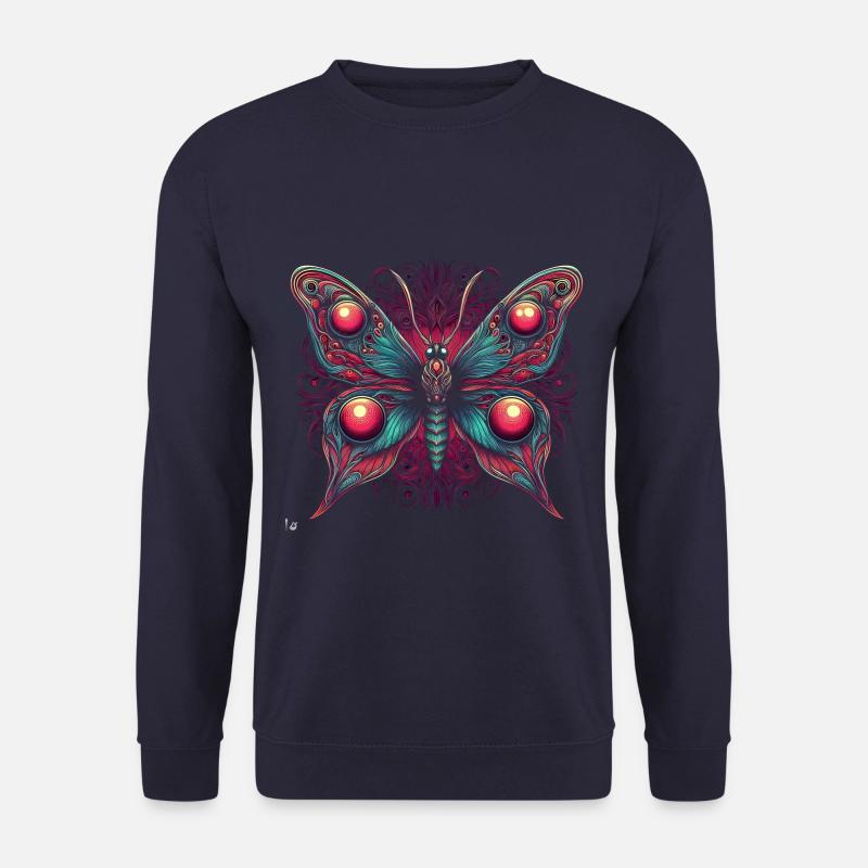 Papillon effrayant avec crâne - Sweat-shirt Unisexe - marine