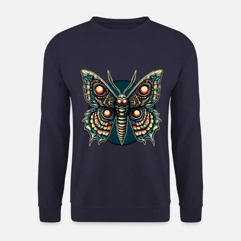 Scary butterfly with skull - Unisex Sweatshirt - navy