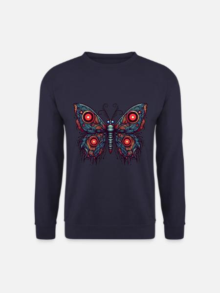 Scary butterfly with skull - Unisex Sweatshirt - navy