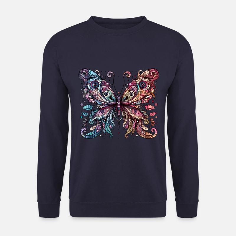 Papillon effrayant avec crâne - Sweat-shirt Unisexe - marine