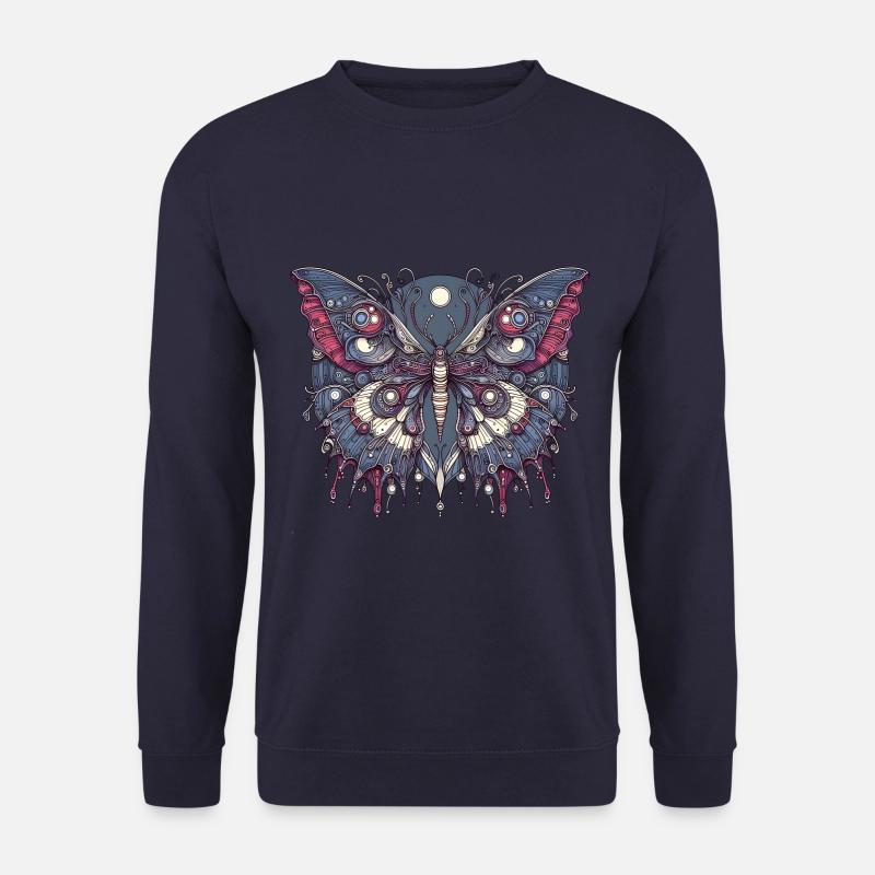 Papillon effrayant avec crâne - Sweat-shirt Unisexe - marine