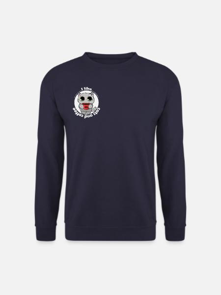Les chats et le café adorent - Sweat-shirt Unisexe - marine