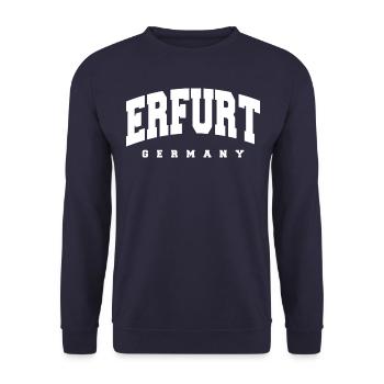 Erfurt - Unisex Sweatshirt - navy - Front - Alina (178cm) & Michal (187cm)
