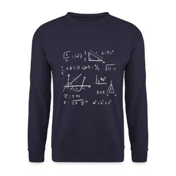 Mathématiques Formules - Sweat-shirt Unisexe - marine - Devant - Alina (178cm) & Michal (187cm)