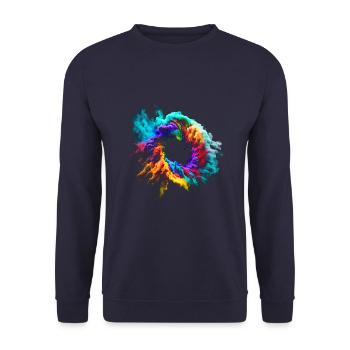 Dust Cloud Explosion - Unisex Sweatshirt - navy - Front - Alina (178cm) & Michal (187cm)