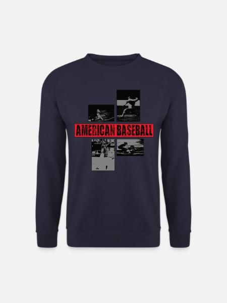 American Baseball Team for Men Boys Girls Front - Unisex Sweatshirt - navy