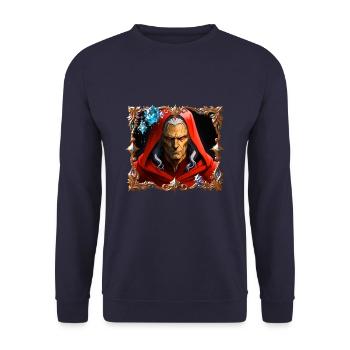 Le Magicien Rouge - Sweat-shirt Unisexe - marine - Devant - Alina (178cm) & Michal (187cm)