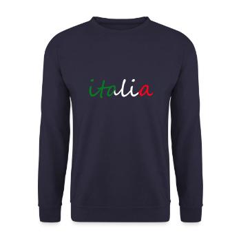 Italien - Unisex Pullover - Navy - Vorne - Alina (178cm) & Michal (187cm)