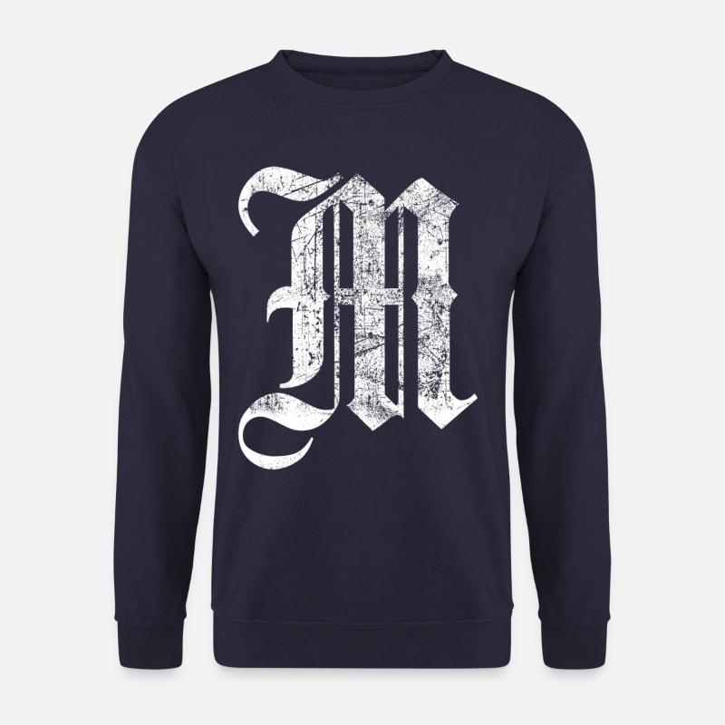 Tshirt alphabet initial M - Sweat-shirt Unisexe - marine