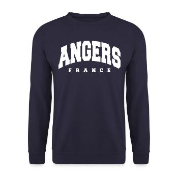 Angers - Sweat-shirt Unisexe - marine - Devant - Alina (178cm) & Michal (187cm)