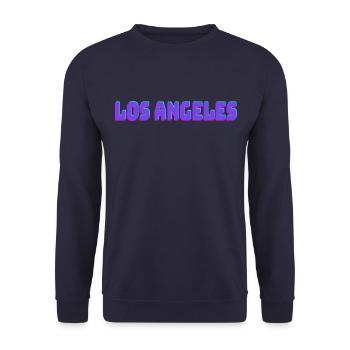 Los Angeles - Unisex Pullover - Navy - Vorne - Alina (178cm) & Michal (187cm)