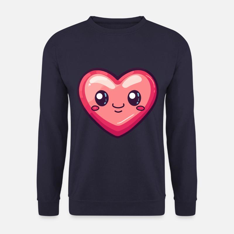 Coeur Comic Love Saint-Valentin - Sweat-shirt Unisexe - marine