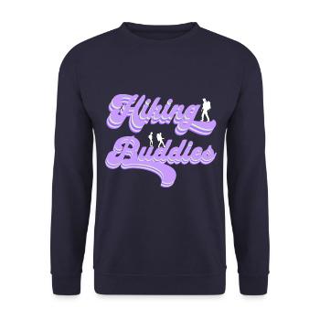 Hiking Buddies Hiking Clothing Outdoor Camping - Unisex Sweatshirt - navy - Front - Alina (178cm) & Michal (187cm)