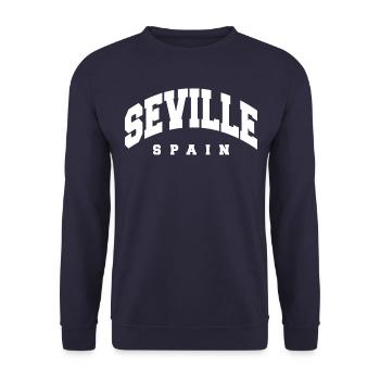 Seville - Unisex Sweatshirt - navy - Front - Alina (178cm) & Michal (187cm)