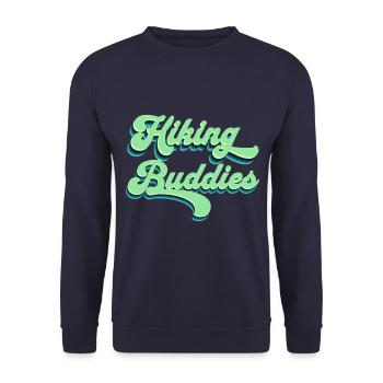 Hiking Buddies Hiking Clothing Outdoor Camping - Unisex Sweatshirt - navy - Front - Alina (178cm) & Michal (187cm)