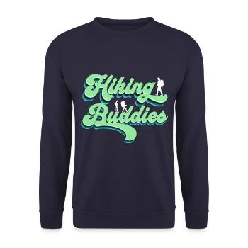 Hiking Buddies Hiking Clothing Outdoor Camping - Unisex Sweatshirt - navy - Front - Alina (178cm) & Michal (187cm)