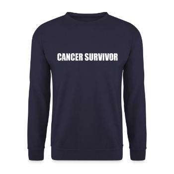 Cancer Survivor - Unisex Sweatshirt - navy - Front - Alina (178cm) & Michal (187cm)