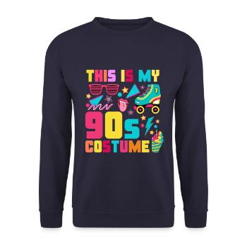 Das ist mein 90s Kostüm - Unisex Pullover - Navy - Vorne - Alina (178cm) & Michal (187cm)
