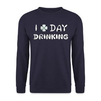 I love Daydrinking - Unisex Pullover - Navy - Vorne - Alina (178cm) & Michal (187cm)