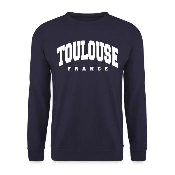 Toulouse - Unisex Pullover - Navy - Vorne - Alina (178cm) & Michal (187cm)