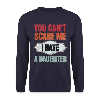 Tu ne me fais pas peur - j’ai une fille! - Sweat-shirt Unisexe - marine - Devant - Alina (178cm) & Michal (187cm)