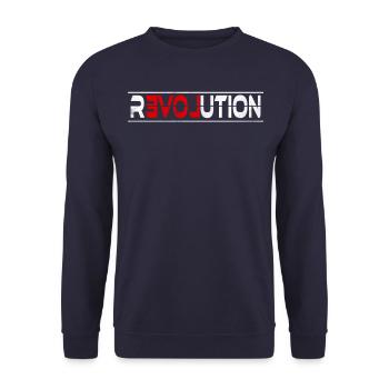 Révolution - commencez la vôtre aujourd’hui! - Sweat-shirt Unisexe - marine - Devant - Alina (178cm) & Michal (187cm)
