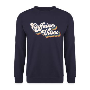 Vibrations de caféine - pour les vrais amateurs de café - Sweat-shirt Unisexe - marine - Devant - Alina (178cm) & Michal (187cm)