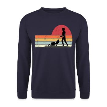 Lawn mower - Unisex Sweatshirt - navy - Front - Alina (178cm) & Michal (187cm)