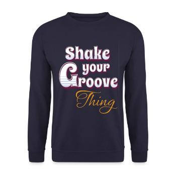 Shake your groove thing - Unisex Sweatshirt - navy - Front - Alina (178cm) & Michal (187cm)