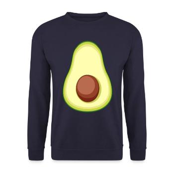 Avocado Costume Funny Halloween Gift Idea - Unisex Sweatshirt - navy - Front - Alina (178cm) & Michal (187cm)
