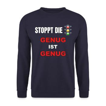 Stoppt die Ampel - genug ist genug - Unisex Pullover - Navy - Vorne - Alina (178cm) & Michal (187cm)