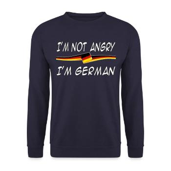 Je ne suis pas fâché, je suis allemand - Sweat-shirt Unisexe - marine - Devant - Alina (178cm) & Michal (187cm)
