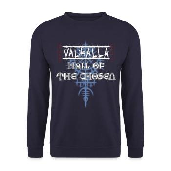 Valhalla - Hall of the chosen - Unisex Sweatshirt - navy - Front - Alina (178cm) & Michal (187cm)