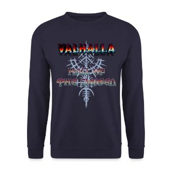 Valhalla - Hall of the chosen - Unisex Sweatshirt - navy - Front - Alina (178cm) & Michal (187cm)