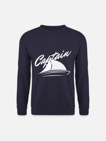 Captain T-Shirt for Sailor and Skipper Sailboat - Unisex Sweatshirt - navy
