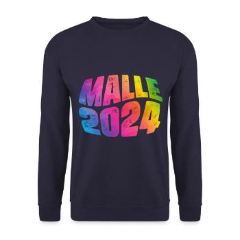 Malle 2024 Urlaub - Unisex Pullover - Navy - Vorne - Alina (178cm) & Michal (187cm)