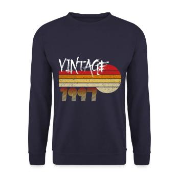 Millésime 1997 - Né en 1997 - Année des Héros! - Sweat-shirt Unisexe - marine - Devant - Alina (178cm) & Michal (187cm)