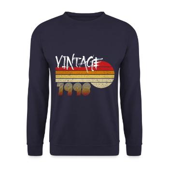 Millésime 1998 - Né en 1998 - Année des Héros ! - Sweat-shirt Unisexe - marine - Devant - Alina (178cm) & Michal (187cm)