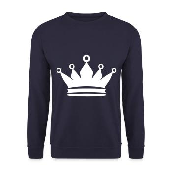 Crown Icon Symbol - Unisex Sweatshirt - navy - Front - Alina (178cm) & Michal (187cm)