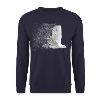 FRIEDE - Unisex Pullover - Navy - Vorne - Alina (178cm) & Michal (187cm)