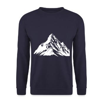 Mountains Alps - Unisex Sweatshirt - navy - Front - Alina (178cm) & Michal (187cm)