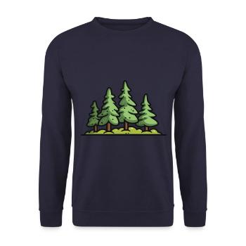 Forêt, Arbres, Nature - Sweat-shirt Unisexe - marine - Devant - Alina (178cm) & Michal (187cm)
