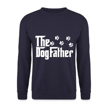 The dogfather - the Mafia father of the dog - Unisex Sweatshirt - navy - Front - Alina (178cm) & Michal (187cm)