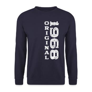 Né en 1968 55ème anniversaire Cadeau homme / femme - Sweat-shirt Unisexe - marine - Devant - Alina (178cm) & Michal (187cm)