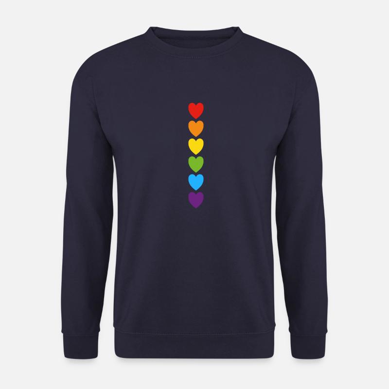 Pride rainbow hearts - Unisex Sweatshirt - navy