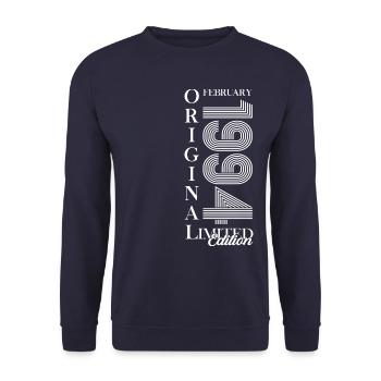 30. Geburtstag Original Februar Jahrgang 1994 - Unisex Pullover - Navy - Vorne - Alina (178cm) & Michal (187cm)