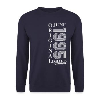 Original juin 1995 Né en 1995 29e anniversaire 95 - Sweat-shirt Unisexe - marine - Devant - Alina (178cm) & Michal (187cm)